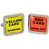 Giftshop UK Giallo e Rosso Scheda Gemelli Quadrati IN Cromo Scatola