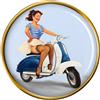 Giftshop UK Spilla Pin-Up Scooter Girl