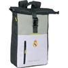 safta Real Madrid Attrezzature 25/26 - Zaino con patta per laptop da 15,6, ideale per diverse età, comodo e versatile, qualità e resistenza, 28 x 13 x 42 cm, bianco, M, Casual