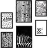 CREARREDA Set di Stampe da Parete Black & White - SENZA Cornici - Decorazioni da Muro per Casa e Ufficio - Materiali Certificati, Made in Italy - Poster Abbinati 2 x A3 & 4 x A4-30x42 & 21x30