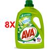 AVA 8 X Ava Detersivo Liquido Bucato Lavatrice - Profumazione Freschezza Tropicale