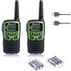 Midland - Walkie Talkie per Famiglie XT30 Ricaricabili USB, 2 Radio Ricetrasmittenti per Esterno e Famiglia - 16 Canali PMR446 senza Licenza, 5H/6Km, 38 Toni CTCSS, VOX, SCAN, Batterie AAA, Clip
