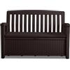 Keter Patio Bench panca baule cassapanca esterno in resina effetto legno Marrone