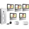 Philips KIT VIDEOCITOFONO 6 FAMIGLIE PHILIPS 2 FILI COLORI VIVAVOCE 7 POLLICI 6 bussate