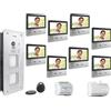 Philips KIT VIDEOCITOFONO 8 FAMIGLIE PHILIPS 2 FILI COLORI VIVAVOCE 7 POLLICI 8 bussate