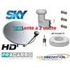 Fracarro ANTENNA PARABOLA SATELLITARE 2 uscite LNB 2 uscite FRACARRO CON 25 METRI CAVO