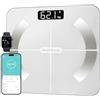 Healthkeep Bilancia Impedenziometrica Professionale, Bilancia Pesapersone Digitale 4 Elettrodi con App, Analizza Massa Grassa, Muscoli, BMI, 13 Misurazioni, Max 180 kg