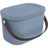 Rotho Babydesign YUMA organizer per fasciatoio - realizzato in plastica riciclata, igienico ed ecologico - con coperchio e maniglia per il trasporto, blu, 3,2 litri