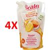 SCALA 4 X Scala Piatti Iginizzante Anti Odore Agrumi E Aceto Ecoricarica Busta 2 Lt