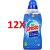 BIOPRESTO 12 X Bio Presto Detersivo Bucato A Mano Liquido 750 Ml