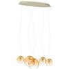 Ideal Lux MAPA CLEAR SP5 AMBRA Mod. 346588 Lampada A Sospensione 5 Luci