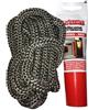 Fiberline kit Guarnizione + Mastice x Stufe Legna Pallet Camini da 6, 8, 10, 12, x 1,5 mt.