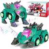 Dinosauro Robot Giocattolo Bambini 3-6 Anni,Macchina Dinosauro Trasformabili Aut
