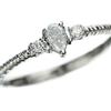 Nessuno Nuovissimo anello Pt950 a forma di pera con diamanti bianchi fantasia 0,106 c...