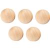5x Perline di palline di legno fai da te Parti decorative Sfere legno grezzo