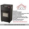 DCG Stufa a Gas DCG GH02N Black 4200W con 3 Piastre in Ceramica e Ruote