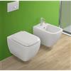 RAK Ceramics Sanitari bagno vaso wc water sospeso con bidet, coprivaso, Metropolitan Rak