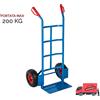 Ecovelò CARRELLO A MANO PORTAPACCHI SCARICO PORTATA Max 200 KG ACCIAIO RUOTE PNEUMATICHE