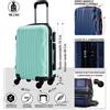 R.LEONF R.Leone Valigia Trolley 60x40x20 /55x40x20 4 Ruote Rimovibili ABS 2037MAX