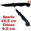 Bosidun Coltello pieghevole militare tascabile caccia acciaio inox comodo escursione