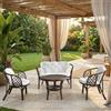 VivaGarden Salotto da Giardino Divano 2 Posti 2 Sedie Marrone Australia Wicker VivaGarden