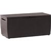 Keter Capri baule cassapanca per esterno e interno in resina effetto rattan 302L