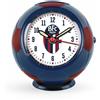 Lowell Orologio Sveglia BOLOGNA FC JA7082BO1 Pallone Rosso Blu Alarm da Tavolo