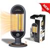 WARM HOUSE Stufa Elettrica Basso Consumo al Carbonio Riscaldatore MAX 1000W Oscillante 70Cm