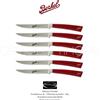 Berkel - Elegance Rosso - Set 6 coltelli bistecca in acciaio - Rivenditore