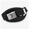 Juventus Cintura in Tessuto Nero Collezione Icon Fibbia Metallica con Logo Juventus