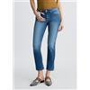Liujo UA5159 JEANS DONNA LIU JO PANTALONE DENIM CROPPED SKINNY PANTALONI STRASS WOMAN