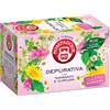 Pompadour Tisana Depurativa Plus Confezione da 18 Filtri Tarassaco e Curcuma