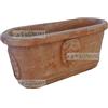 FratelliVagnoni Vaso Fioriera cm 80 cassetta Ovale in terracotta toscana made in italy originale