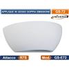 UNIVERSO APPLIQUE MEZZA LUNA GESSO VERICIABILE A DOPPIA EMISSIONE LUMINOSA ATTACCO R7S