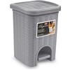 STEFANPLAST spa Pattumiera Bidone a Pedale da Bagno Elegance Stone Grey 6 Litri