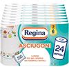 Regina Asciugoni Carta Cucina Confezione da 24 Rotoli a 2 veli 85 strappi per rotolo*