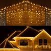 WISDOM Tenda Luminosa Per esterno 192 Led 3mt x 1 mt Luce CALDA FLASH Prolungabili