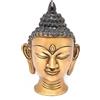 TM Statua Figurativa Di Buddha Calmo In Ottone 6 Pollici