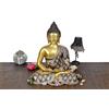 AO Statua Decorativa Buddha In Ottone 17,5 Pollici