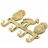 IS Nuovo Mano Ottone Gufi Muro Ganci Appendiabiti Supporti 11.94 CM, Dorato, 1