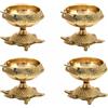 CI Set Di 8 Lampade A Forma Di Tartaruga In Ottone Per Pooja Decor