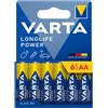Varta Batterie Varta longlife power aa - lr06 1,5 V AA LR06 [6 Unità]