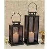 Urban Born D1 Set Di 2 Lanterna In Ferro E Portacandele Tealight Per Decorazione Casa Ufficio