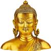 Kart Testa Di Buddha In Ottone Statua Figurina 6.5"