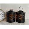 Urban Born D1 Set Di 2 Portacandele Lantern E Portacandele Appesi Per Decorazione Casa Nera