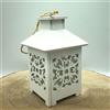 Lanterna Bianca in Legno con Led - Articolo da Regalo, Home Design