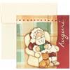 THUN - Chiudipacco Babbo Natale - ceramica - Collezione Natale - 7,5 x 7,5 cm