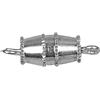 Creativ Fermaglio cilindrico, L: 16 mm, placcato argento, SP, 10 pezzi