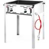 HENDI Grill a gas Grill-Master Maxi, cucina, griglia per barbecue, a gas propano e butano, accensione elettronica, 11,6kW(Hs), 650x540x(H)840mm, acciaio inox 18/0