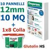 TILLMANNS DEPRON PANNELLI ISOLANTI DA 12MM (125 X 80 ) CONFEZIONE DA 10MQ + COLLA GLUTOLIN